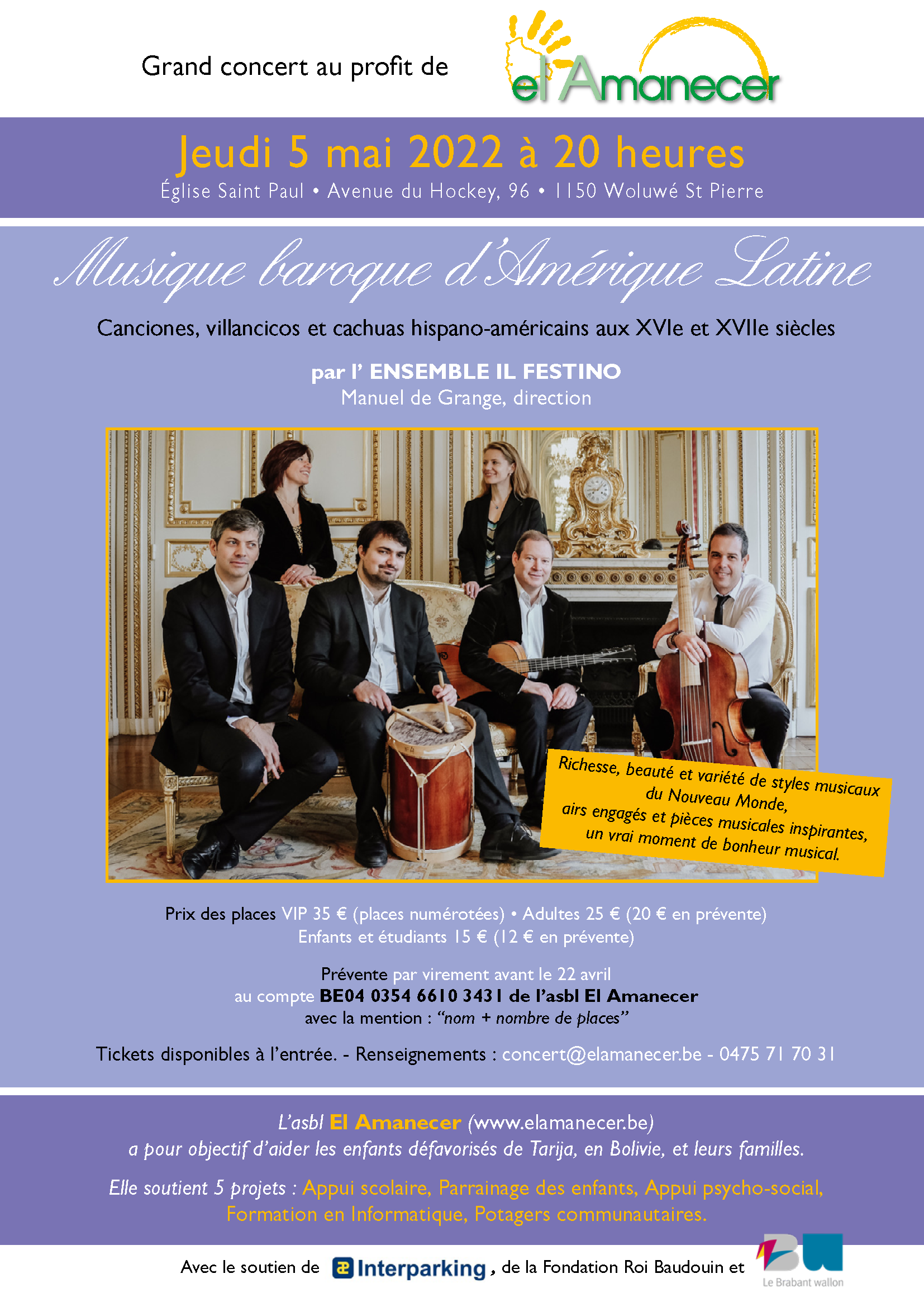 musique baroque d'amérique Latine ensemble Il Festino